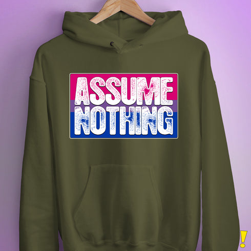 Assume Nothing Bisexual Pride Flag Hoodie - Army